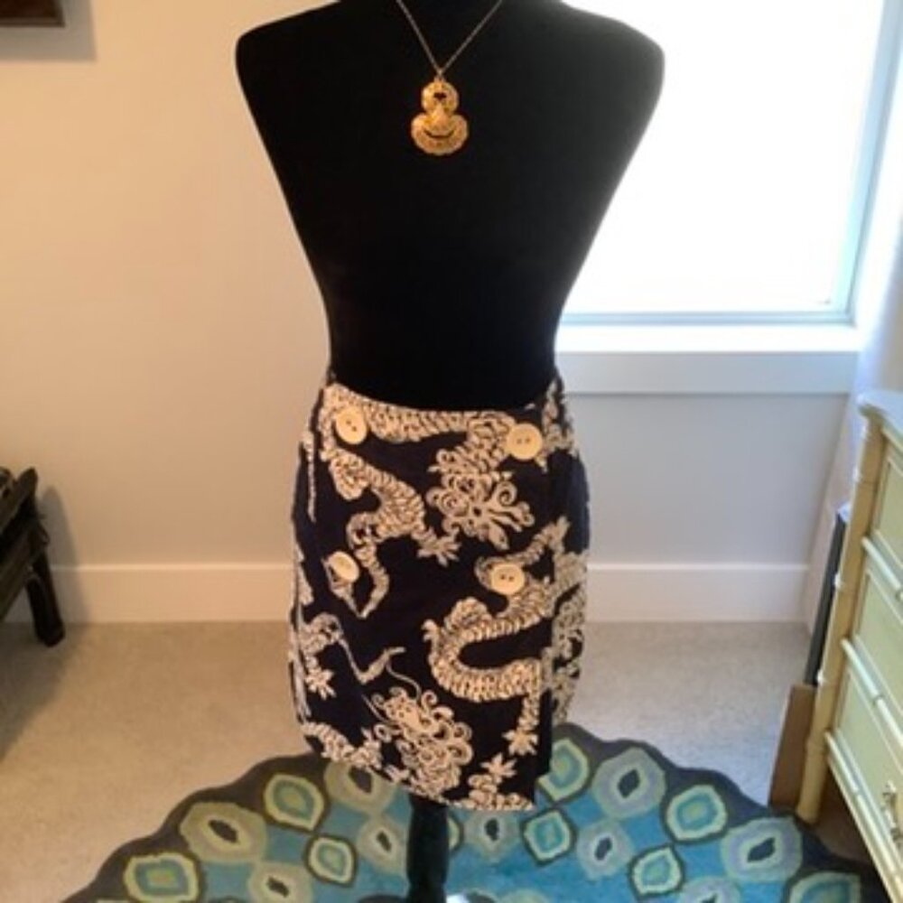 Lilly Pullitzer Tail Lights Dragon Wrap Skirt - image 2